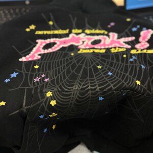 Black P*NK SP5DER HOODIE